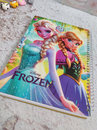 دفترمشق ۱۰۰برگ جلدسخت فروزن دخترانه