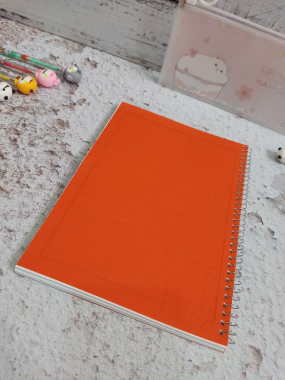 دفترمشق ۱۰۰برگ نارنجی جلدطلقی