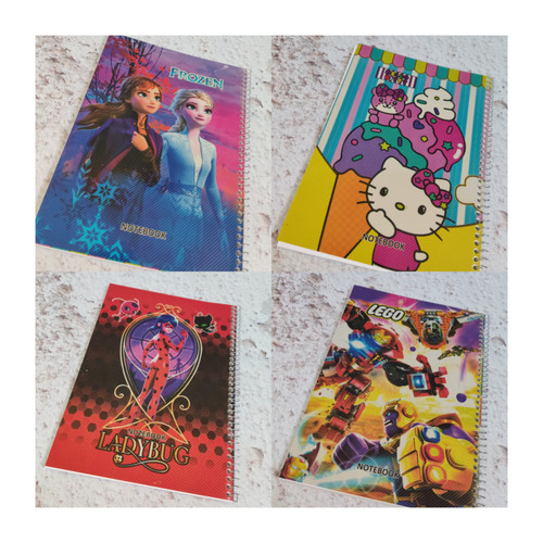 دفترنقاشی 50برگ طلقی اقتصادی دخترانه و پسرانه