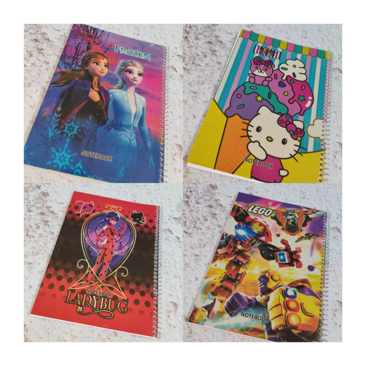 دفترنقاشی 50برگ طلقی اقتصادی دخترانه و پسرانه