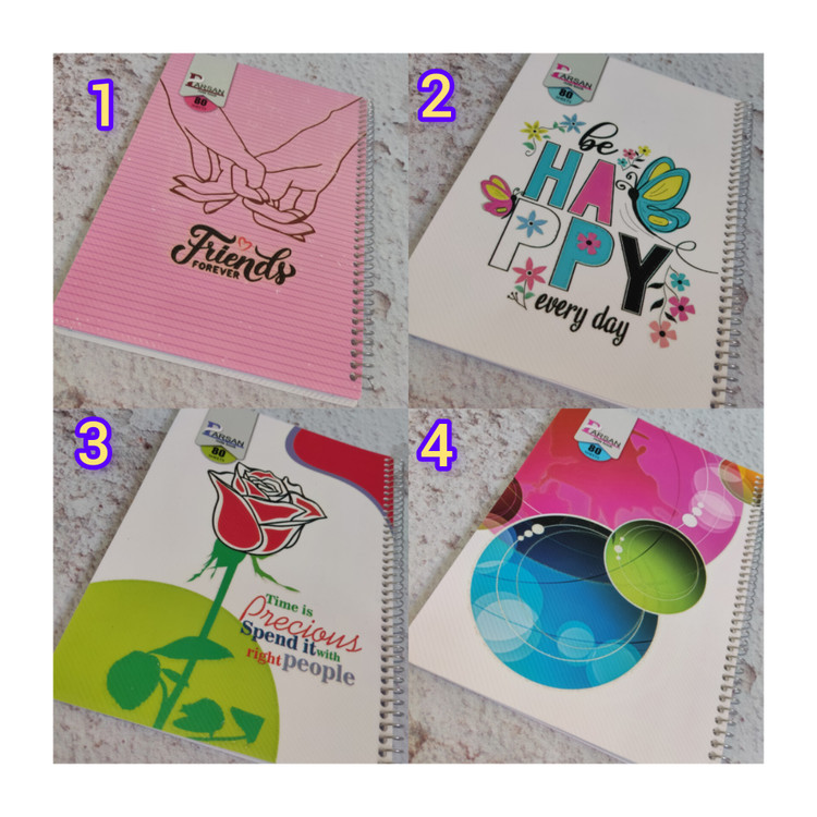 دفتر80برگ جلد طلقی