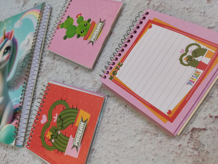 دفترچه حاشیه دار کاکتوس دخترانه