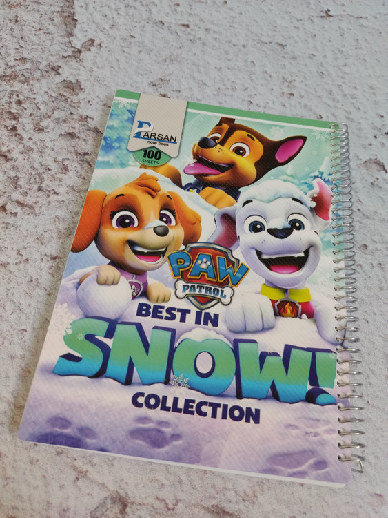 دفتر مشق 100برگ جلد طلقی سگ های نگهبان