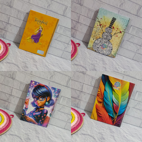 دفترمشق۱۰۰برگ جلدسخت دخترانه