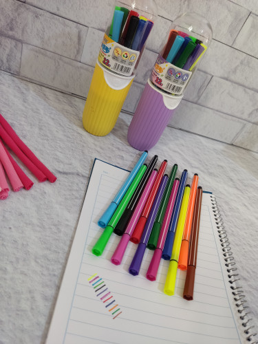 ماژیک نقاشی ۱۲رنگ استوانه ی