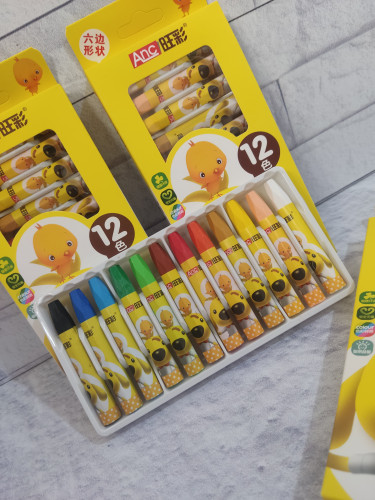 مدادشمعی ۱۲رنگ جعبه مقوایی