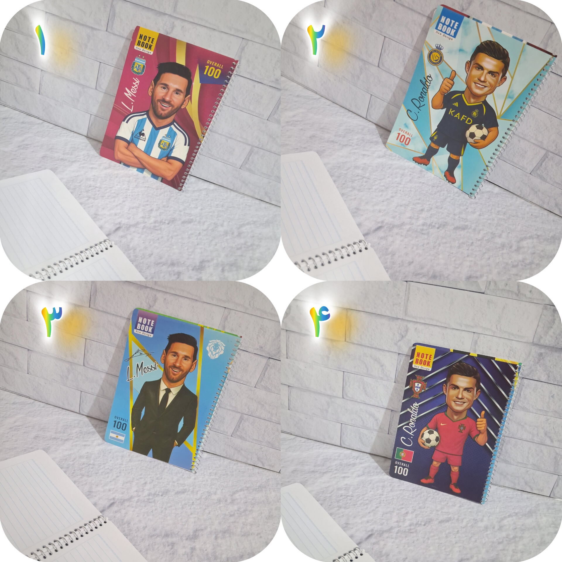 دفترمشق ۵۰برگ پسرانه رونالدو مسی
